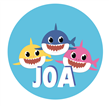 Tarjetitas redondas Baby Shark 20u Pers